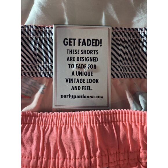 Party Pants "Moby Says: 'Dont Be A Dick" Swim Board Shorts Pockets Peach M NWT - Picture 7 of 11